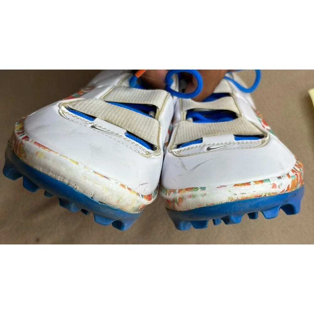 Nike LeBron 4 Menace 3 Fruity Pebbles Football Cleats US Mens Size 10 Multicolor